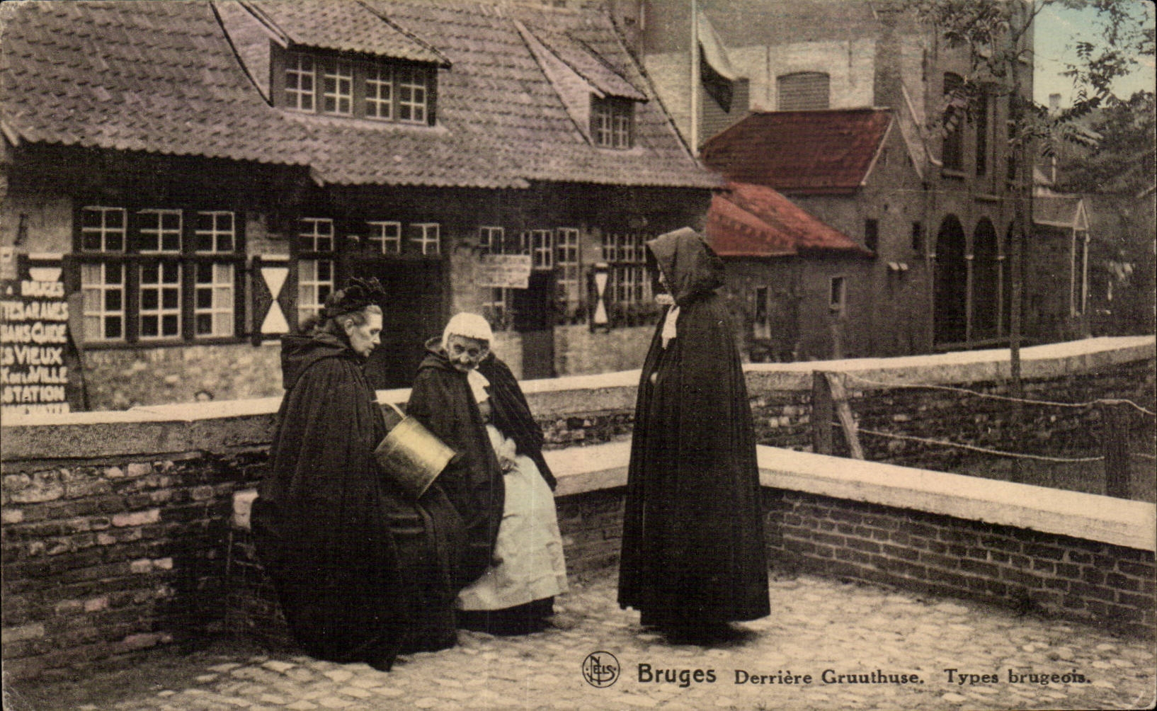 Bruges — Derrière Gruuthuse — Types brugeois — Éditeur Nels, série 12
