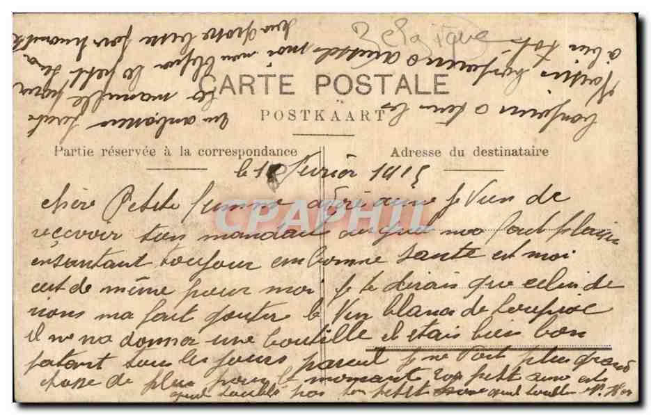 CPA Furnes Rue De La Panne Et Arret Ou Tram — Rückseite