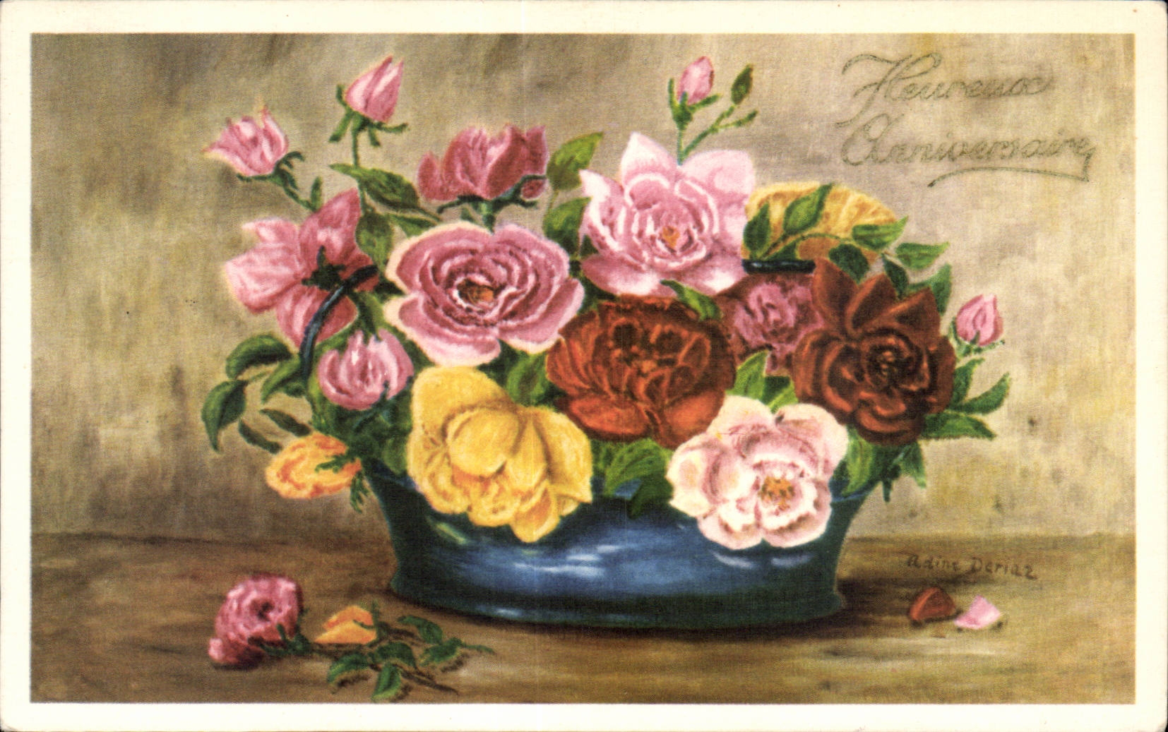 Fleurs Rose - CPA 