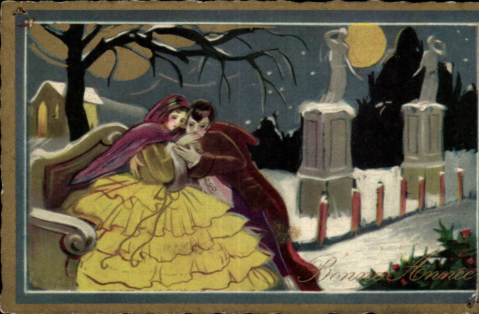 Fetes - Voeux - Bonne Annee - Happy New Year Vampire - CPA 