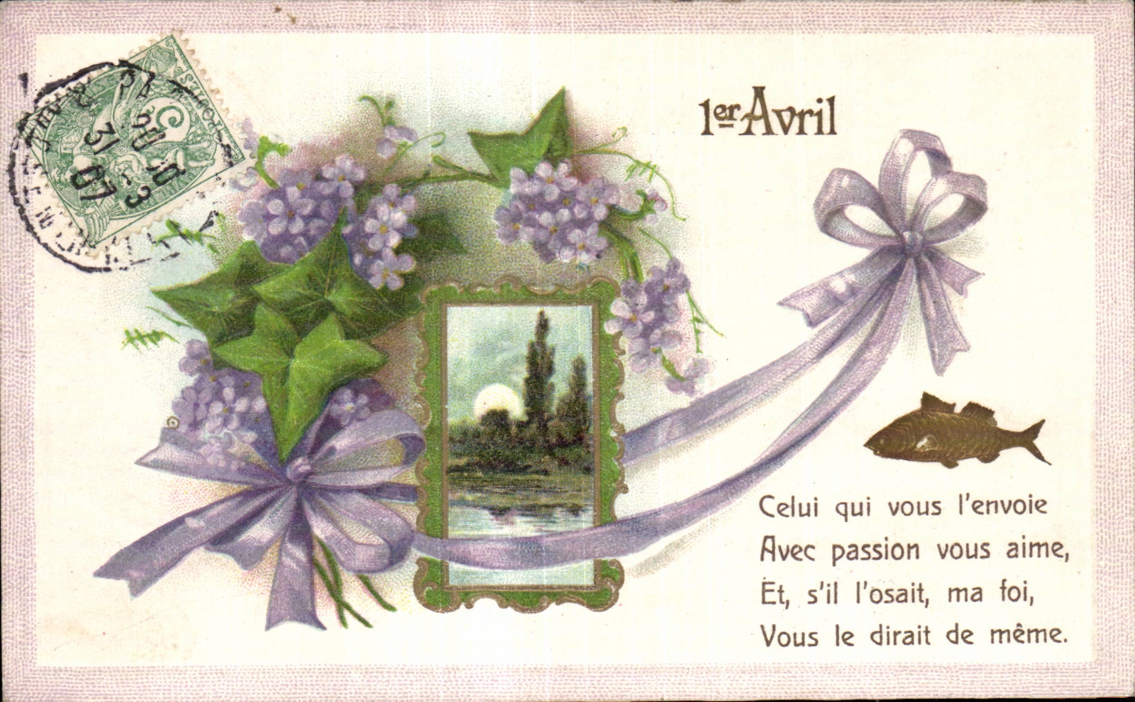Fetes - Voeux - Poisson d Avril - April Fools - CPA 