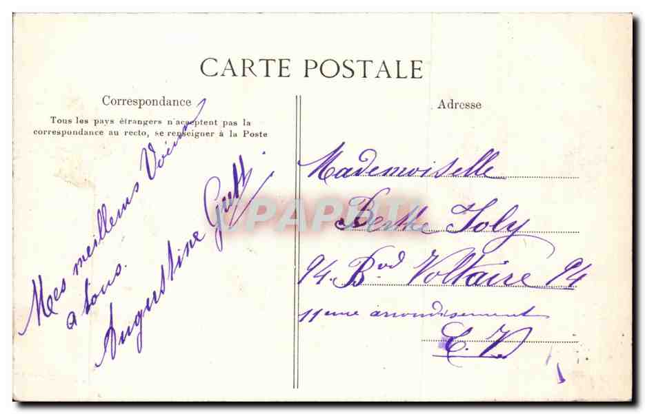 Fetes - Voeux - Bonne Annee - 1906 - CPA  — Rückseite