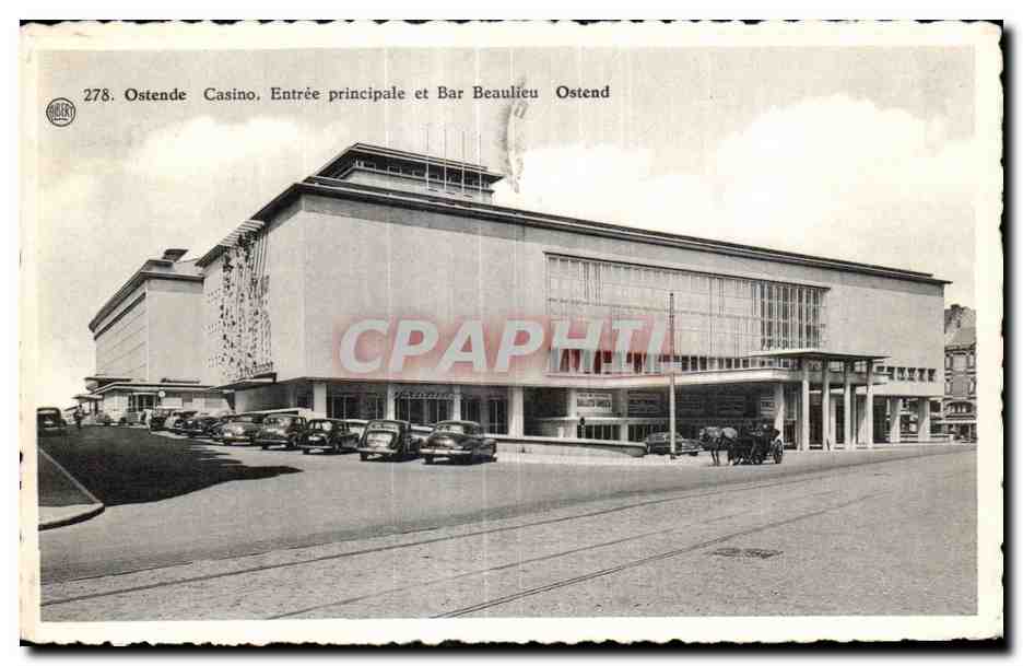 Belgium - Belgique - Belgien - Ostende - Casino - Entree Principale et Bar Beaulieu - CPA