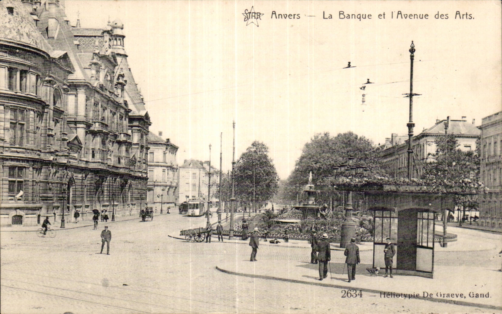 Belgium - Belgique - Belgien - Bruxelles - La Banque et l Avenue des Arts - CPA 