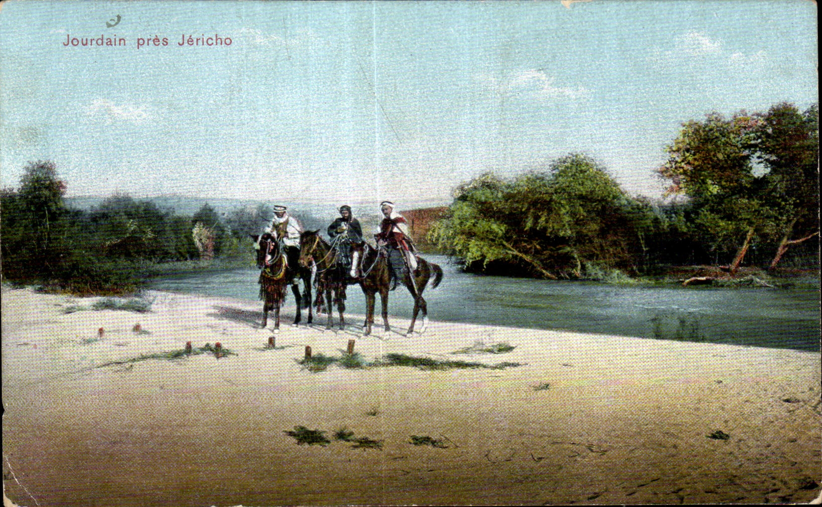 CPA Egypte Egypt Jourdain pres Jericho cheval Horse