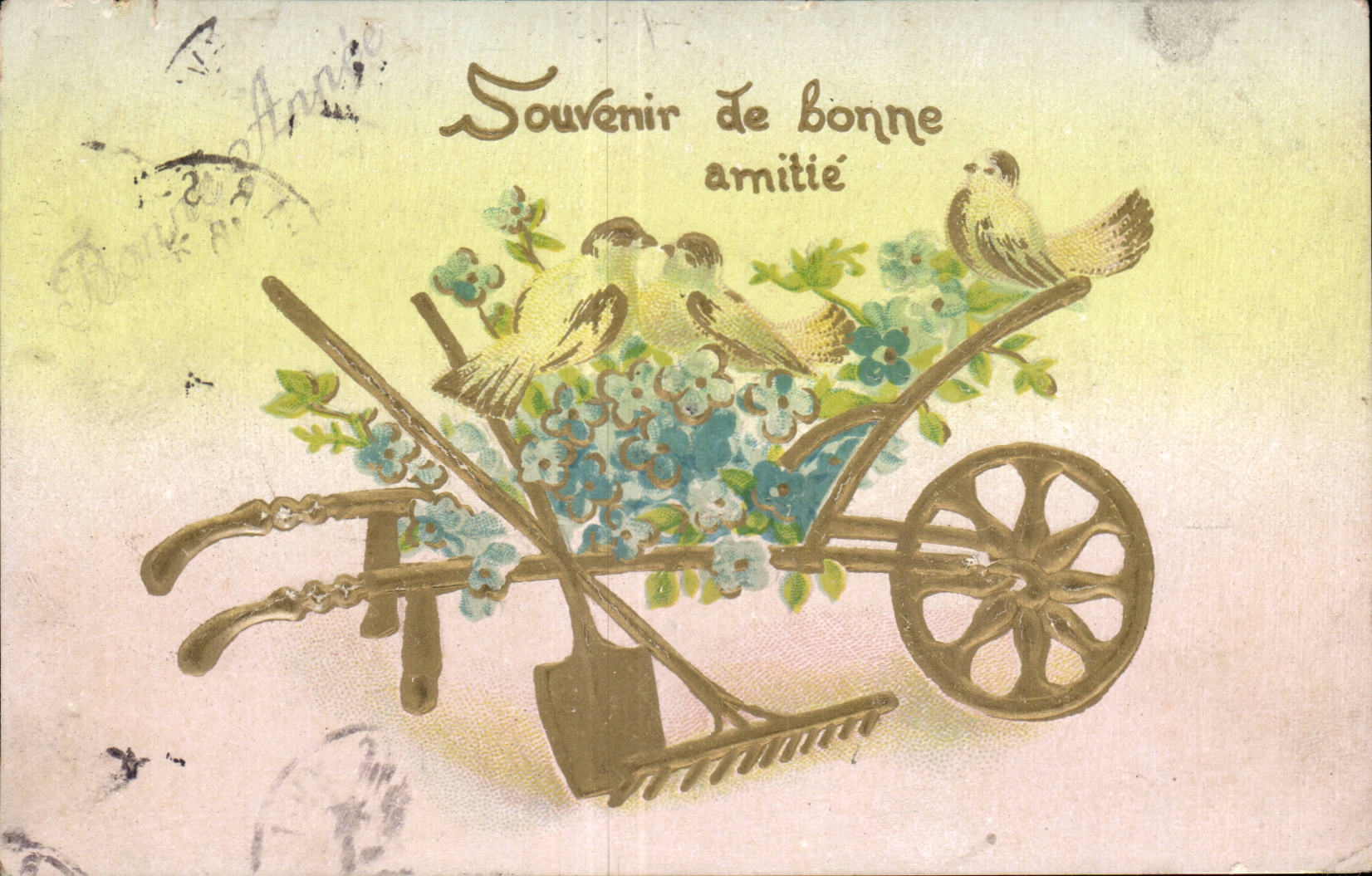 CPA Fantaisie Souvenir de bonne amitie Colombes 