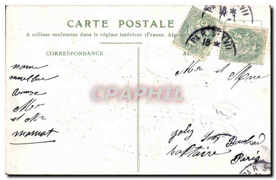 CPA Fantaisie Souvenir de bonne amitie Colombes  — Rückseite
