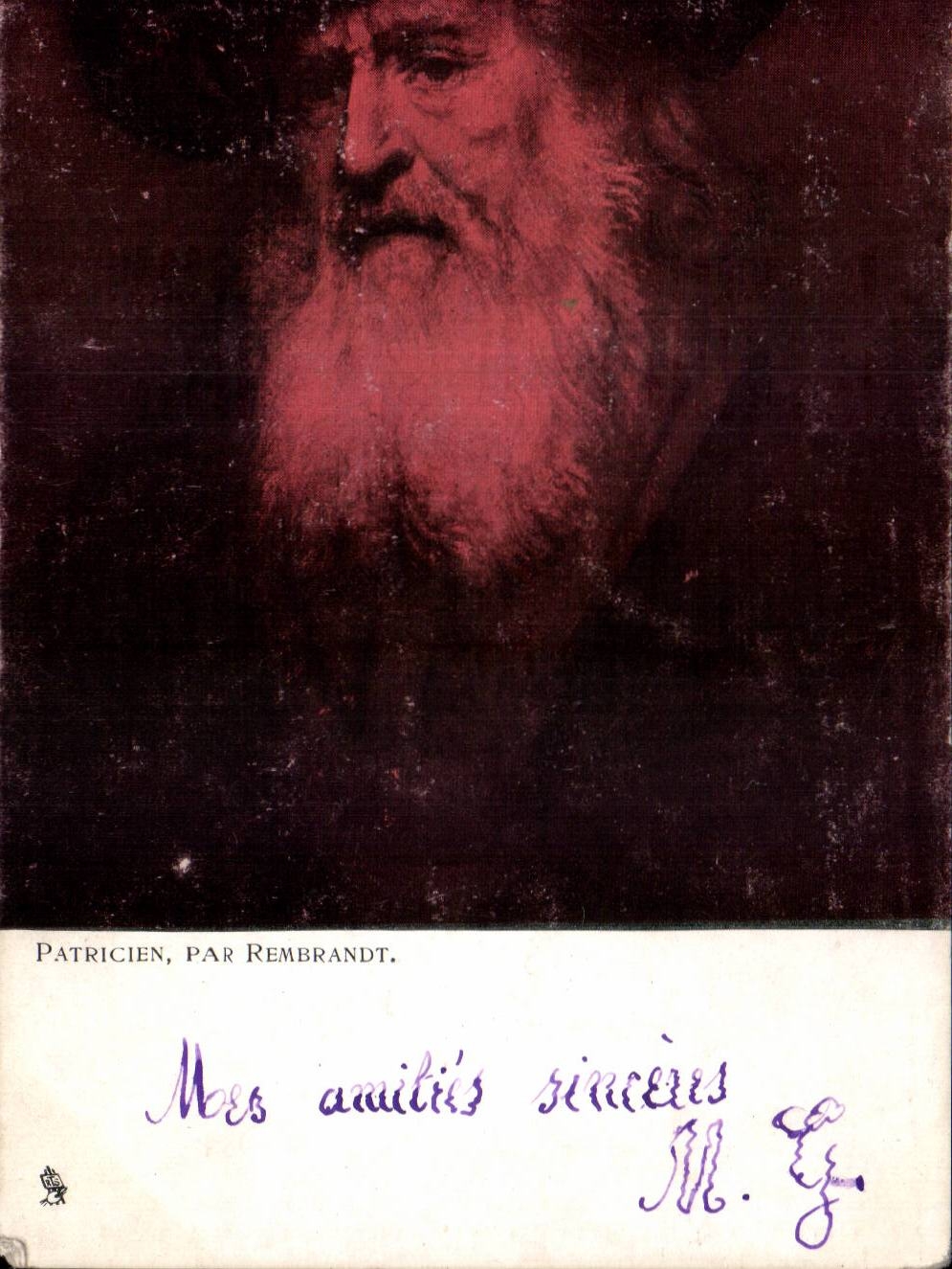 CPA Fantaisie Patricien par Rembrandt