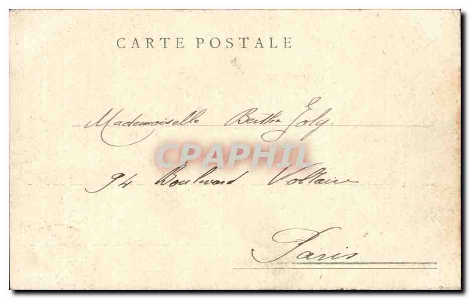 CPA Fantaisie Couple Femme — Rückseite