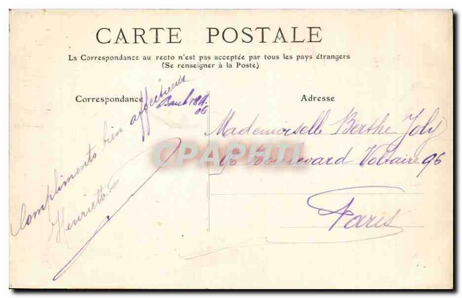 CPA Fantaisie Flore de Bretagne Chardons bleus — Verso