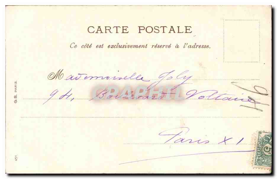 CPA Fantaisie Oiseau Janvier Bonne annee — Verso