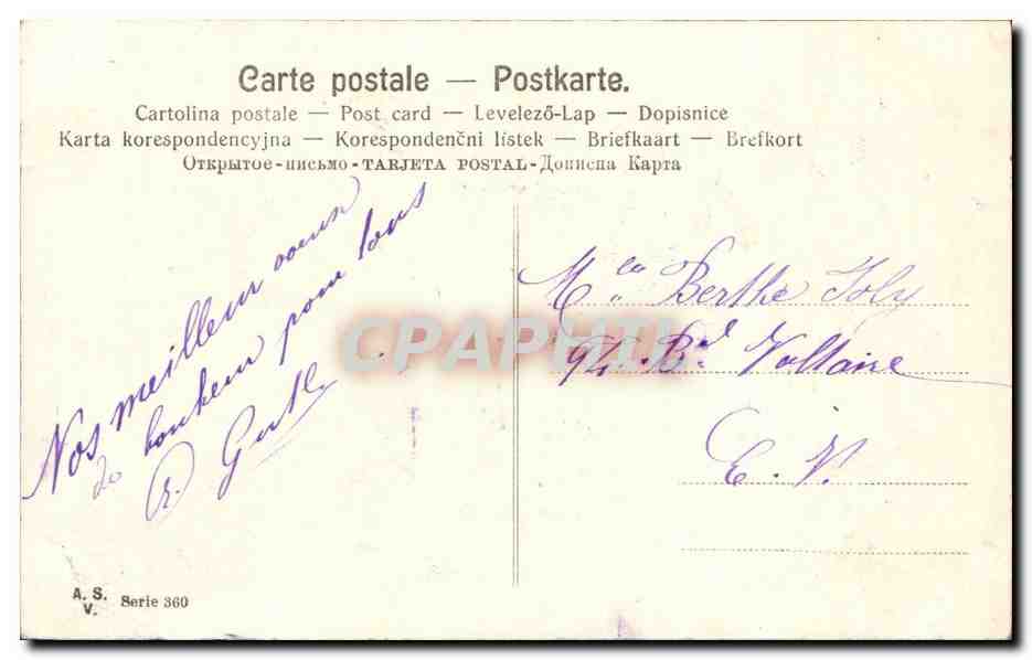 CPA Fantaisie Bonne annee Houx Trefle — Verso