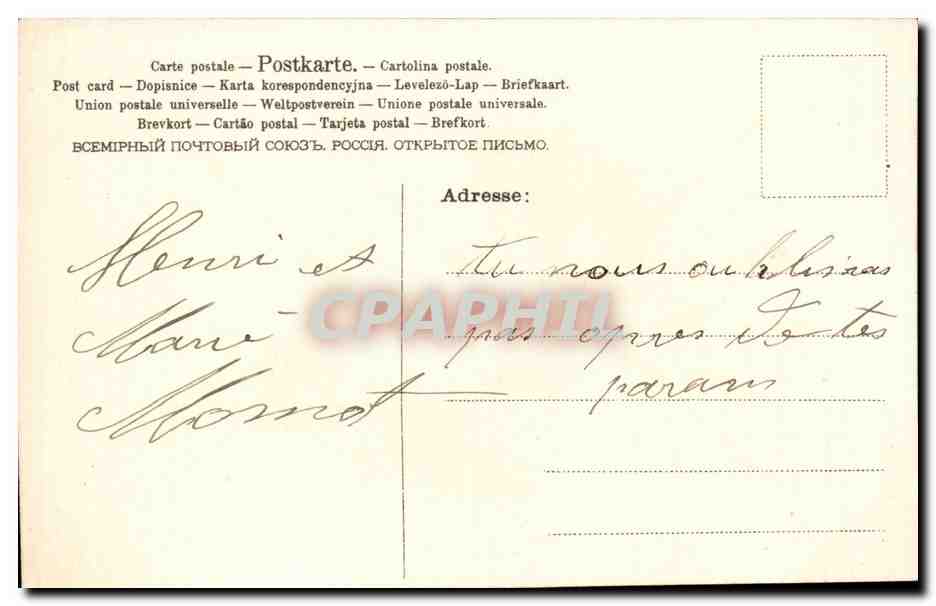 CPA Fantaisie Colombe Bonne annee — Verso