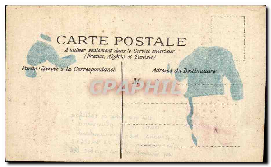 CPA Fantaisie Militaria qui m a fichu ce ratichon dans mon plumard ? — Verso