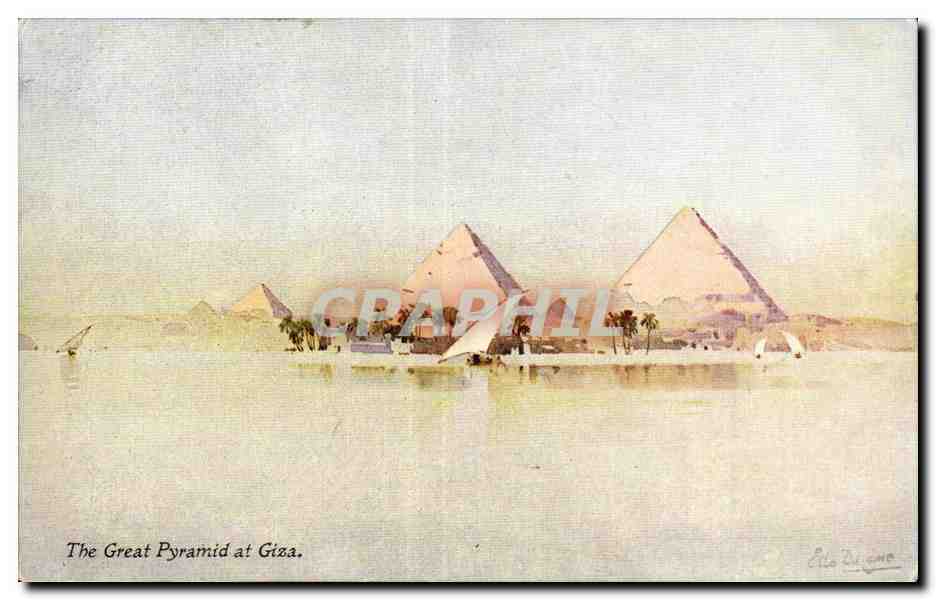 Les Grandes Pyramides de Gizeh — Égypte — Éditeur A. & C. Black, Londres, série No. 10