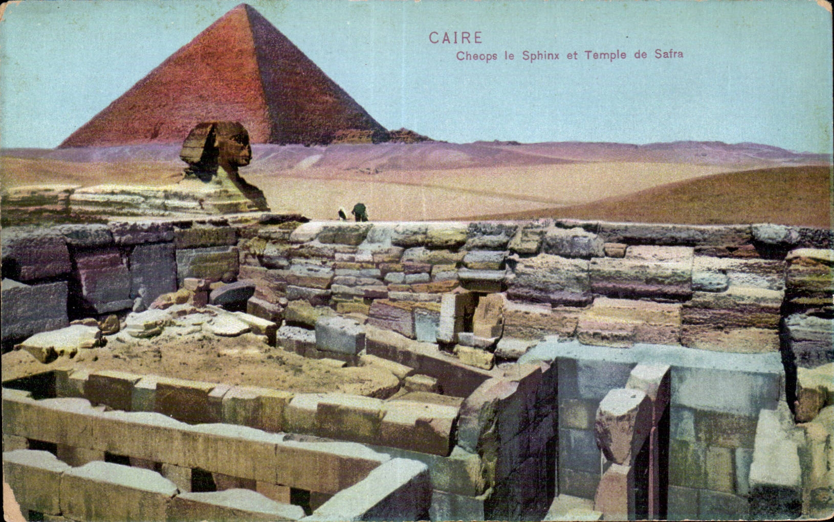 Caire — Le Sphinx et le Temple de Safrâ — CPAPHIL Cal 199