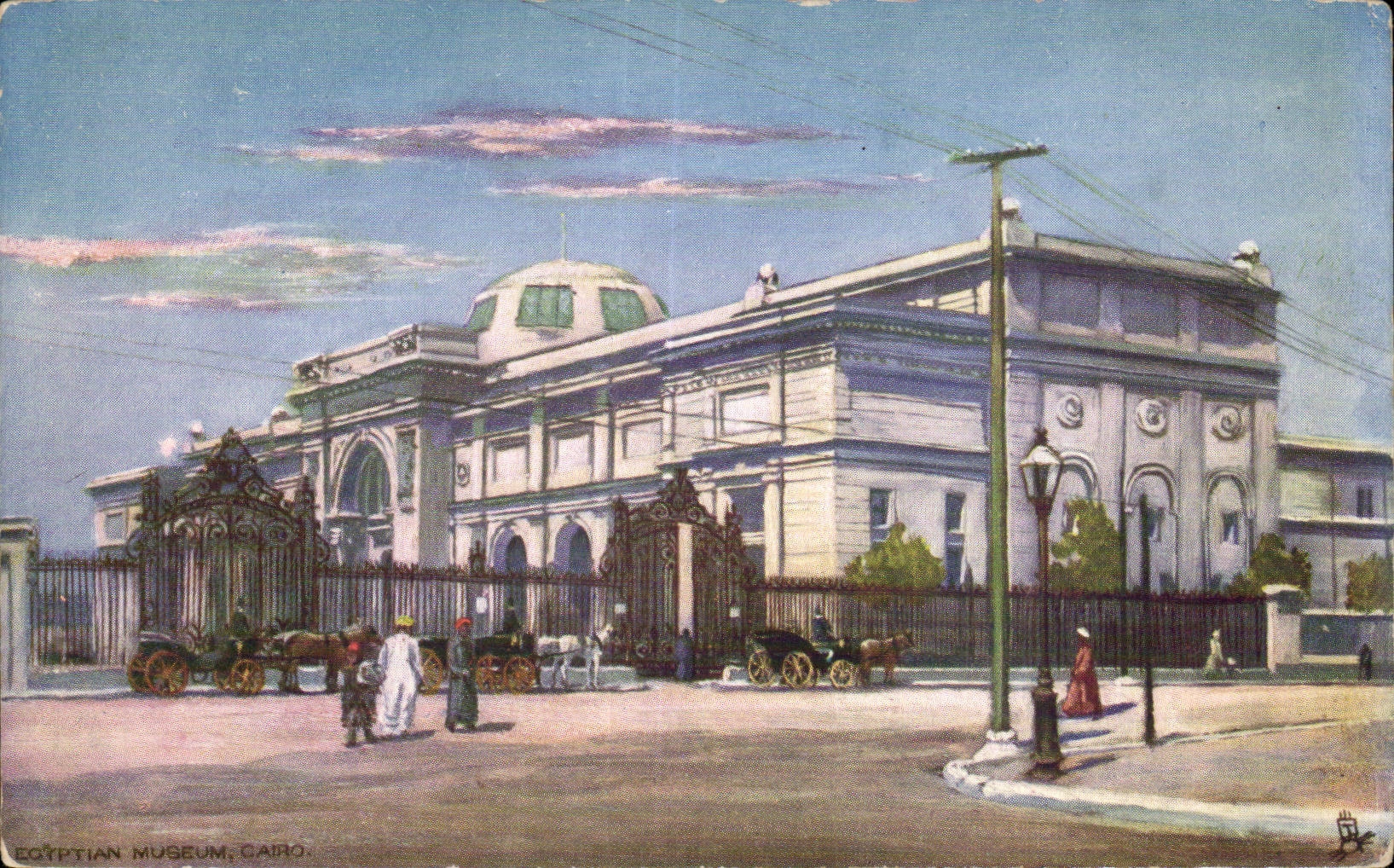 CPA Egypt Egypte Le Caire Cairo Egyptian museum