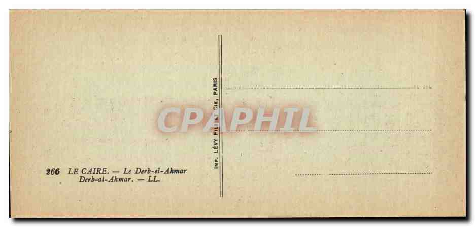 CPA Egypt Egypte Le Caire Le Derb el ahmar — Rückseite
