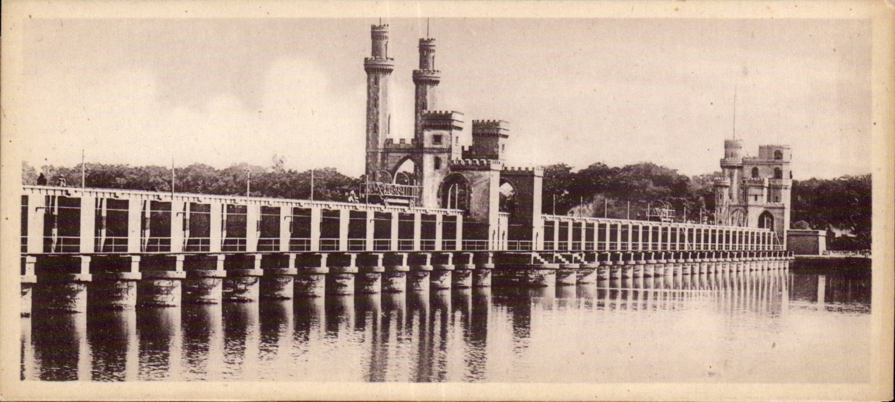 CPA Egypt Egypte Barrege du delta Bras d Alexandrie