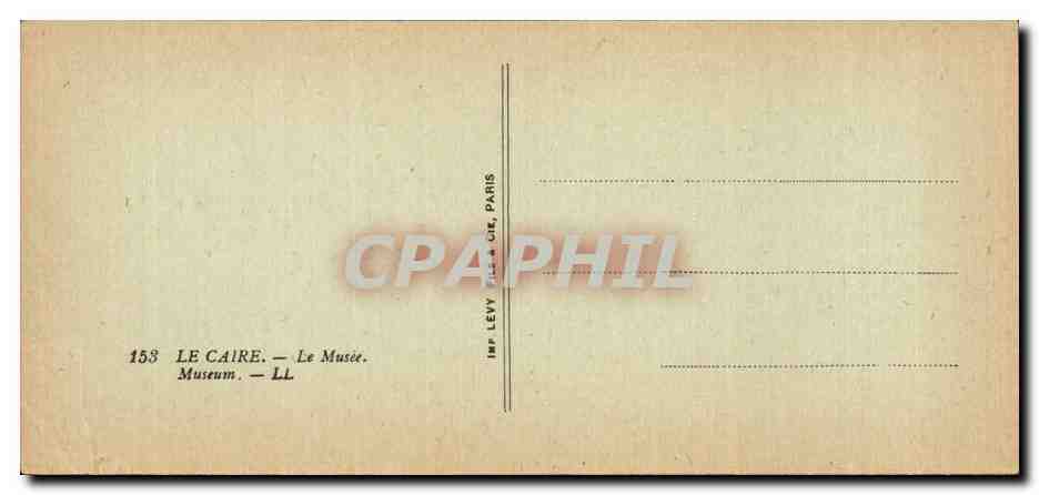 CPA Egypt Egypte Le Caire Le musee — Verso