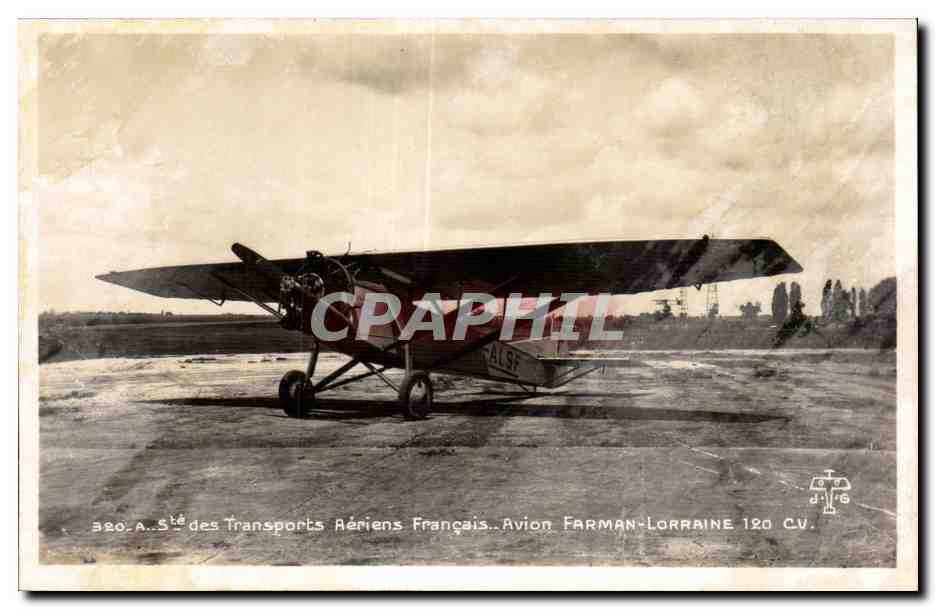 CPA Aviation Avion Transports aeriens francais Avion Farman Lorraine 