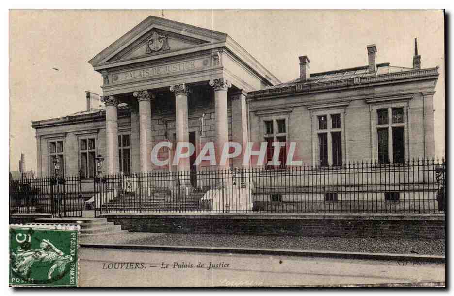 Louvières — Le Palais de Justice — Éditeur inconnu, n° de série non lisible