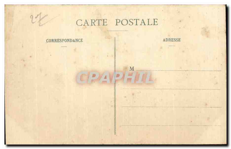 PONT-de-L'ARCHE (Eure) pendant les inondations — Vue d'Ensemble sur la Seine et le Pont — Paul A. Laverjoune, Vercon — Verso