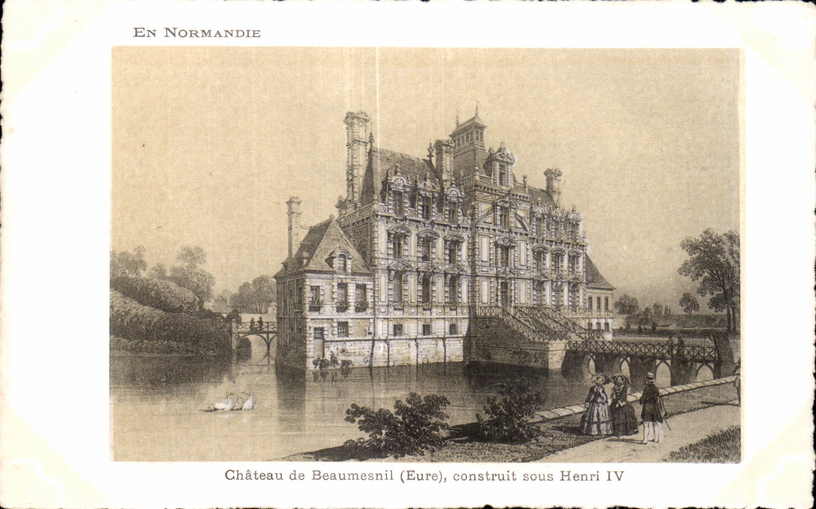 CPA Chateau de Beaumesnil construit sous Henri IV