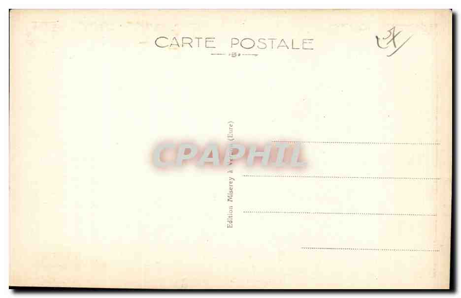 CPA Vernon Le chateau de Vernonnet et les Tourelles — Rückseite