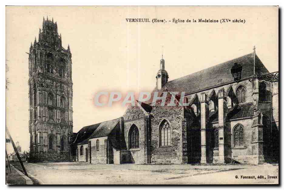 Verneuil (Eure) — Église de la Madeleine (XVe siècle) — G. Foucault, édit. Dreux
