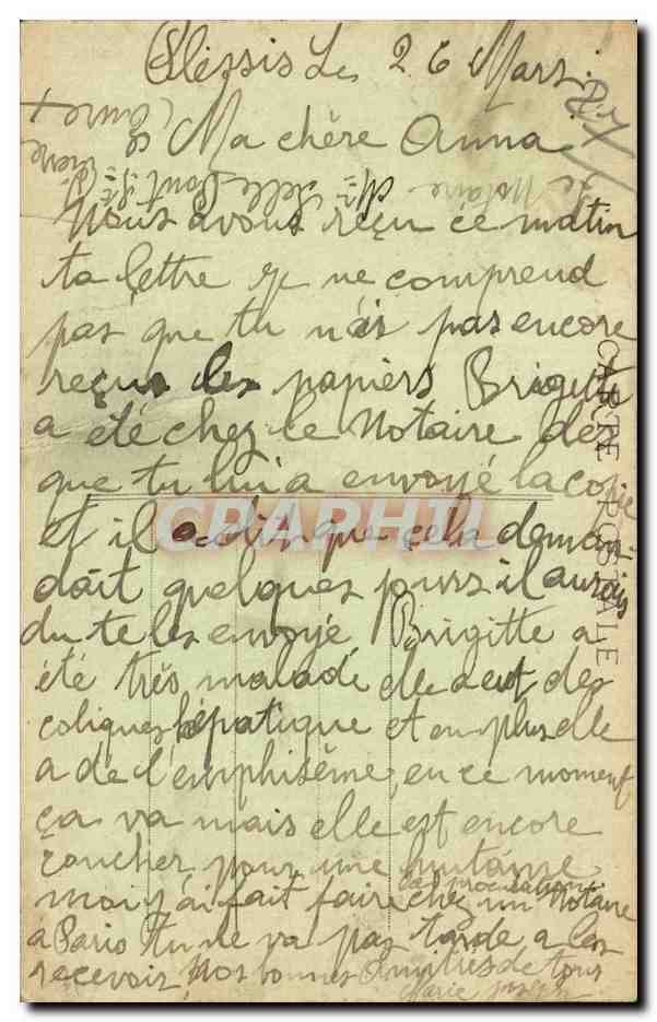 CPA Amfreville sur les Monts La cote des deux amants vue de Poses — Verso