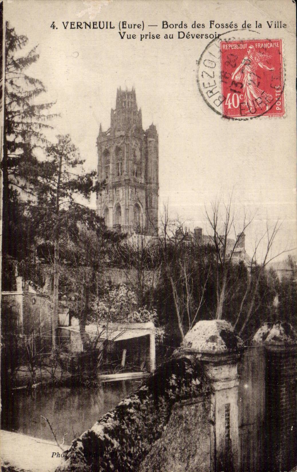Verneuil (Eure) — Bords des Fossés de la Ville — Vue prise au Déversoir