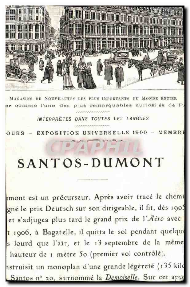 Avion Santos Dumont Aviation — Verso