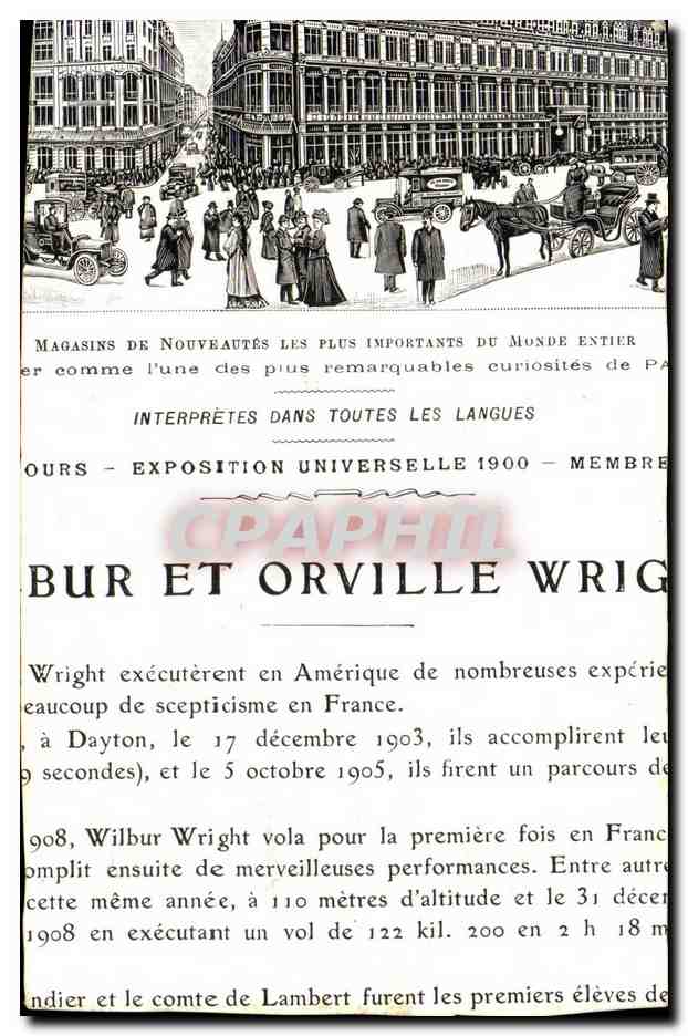 Avion Wilbur Wright Orville Aviation — Verso