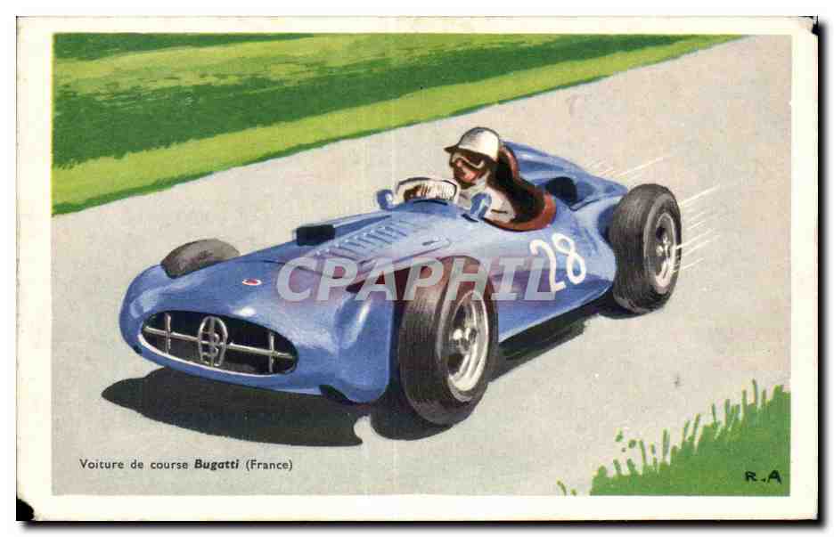 CPSM Voiture de course Bugatti (France)
