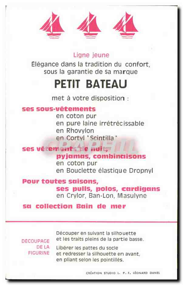 Carte decoupage Collection petit Bateau Epoque Louis XIV Matelot Marin Militaria — Verso