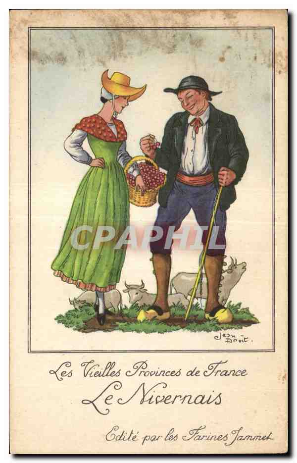 CPA Folklore Les vieilles provinces de France Le Nivernais Farines Jammet Folklore