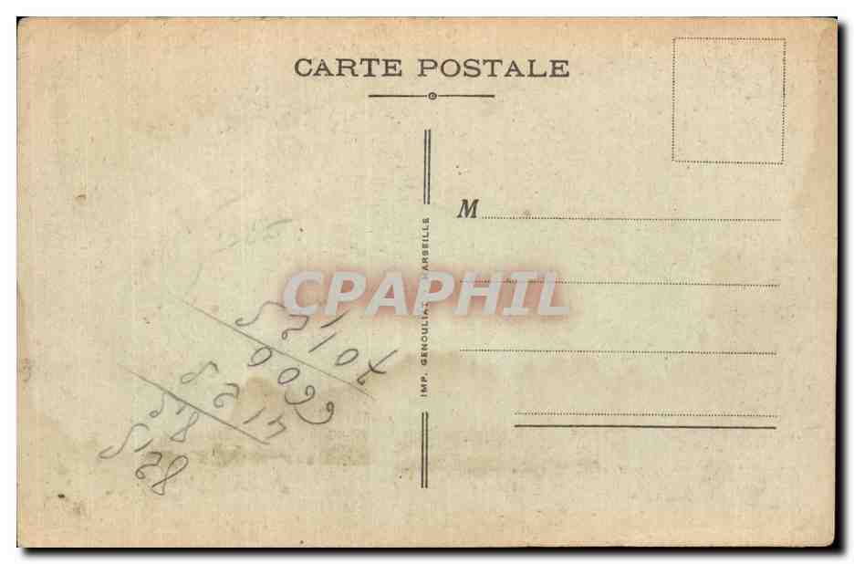CPA Publicite Les trois amis de la maison Le Savon La tour Huile Dulcine Vegetaline — Rückseite