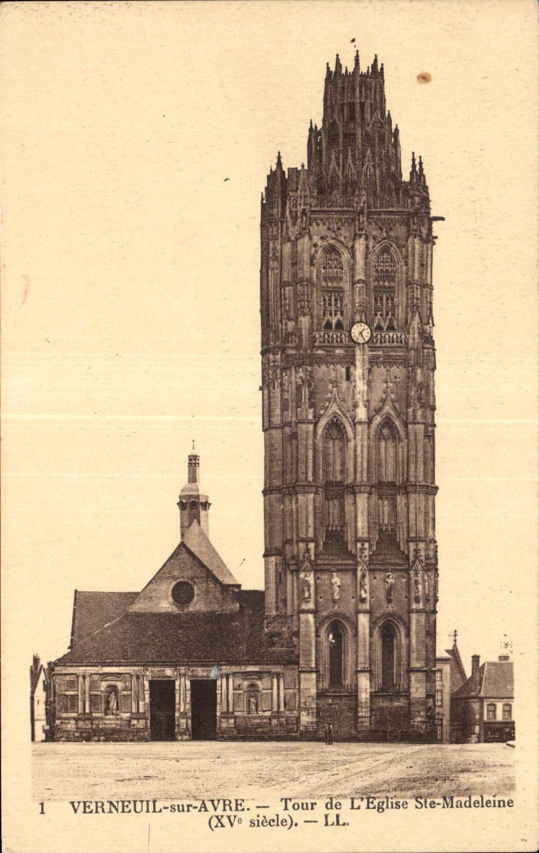 Verneuil-sur-Avre — Tour de l'Église Ste-Madeleine (XVe siècle) — LL.