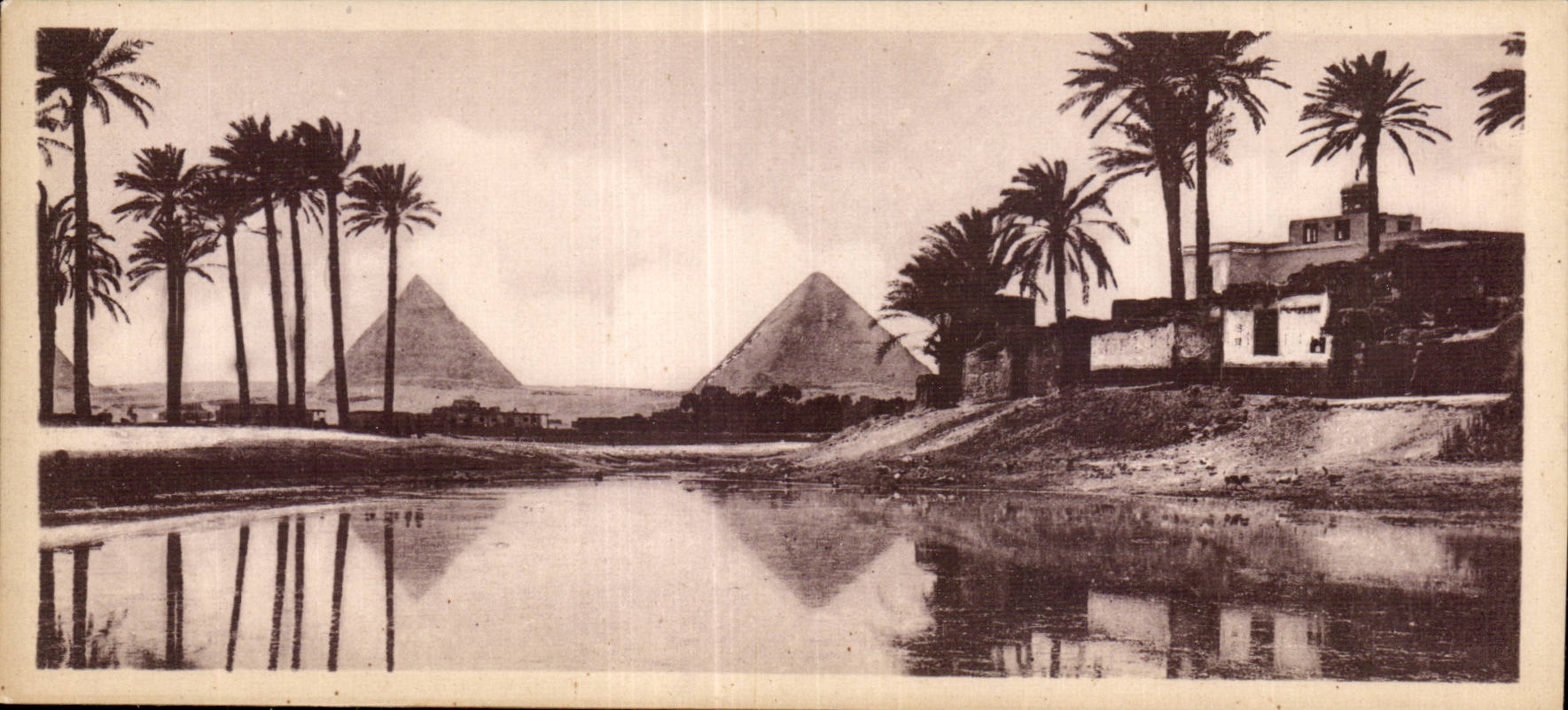 Afrique - Africa - Egypte - Egypt - Village Kafr el Haram et les Pyramides - CPA 