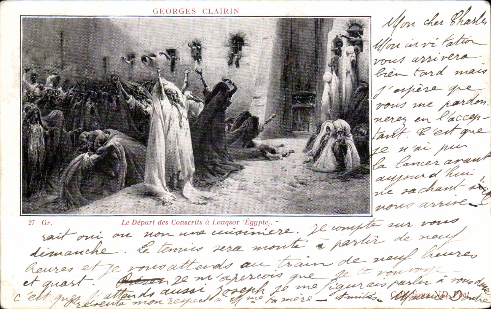 Le Départ des Conscrits à Louqsor (Égypte) — Georges Clairin — n°27 Gr.