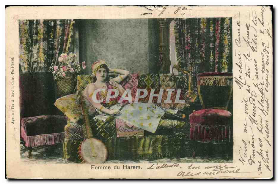 Fantaisie - Femme du Harem - CPA 
