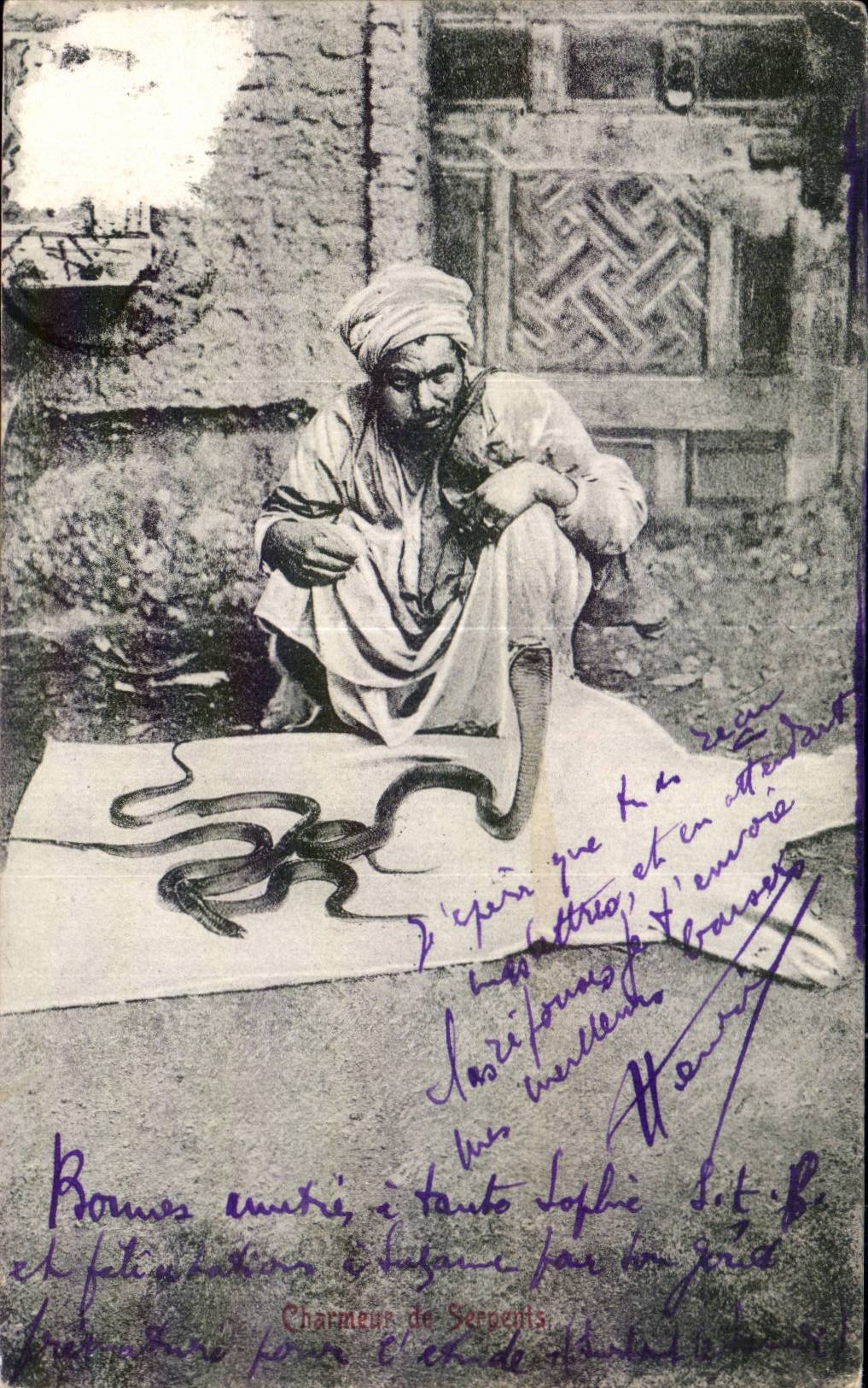 Charmeur de Serpents — Égypte — Pappierie & Imprimerie Au Cartosport, Caire