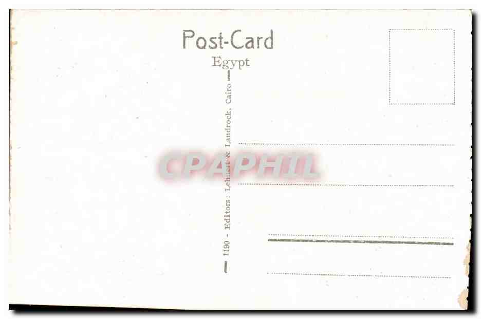 Kélopolis - Avenue of the Basilique — Éditeur Lohiat & Landrock, n° 1190 — Verso