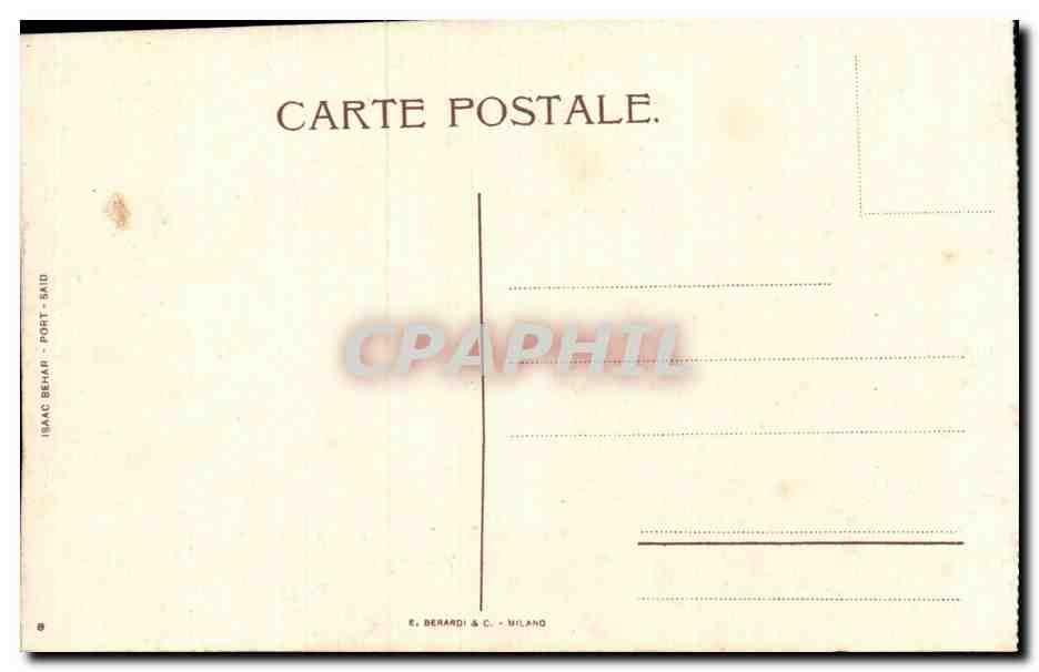 Afrique - Africa - Egypte - Egypt - Port Said - Plan du Canal de Suez - CPA  — Rückseite