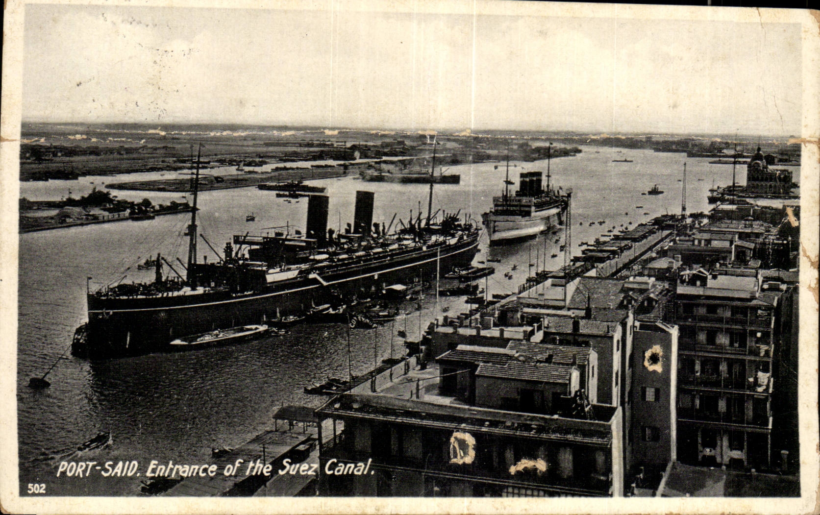 Afrique - Africa - Egypte - Egypt - Port Said - Entrance of the Suez Canal - CPA