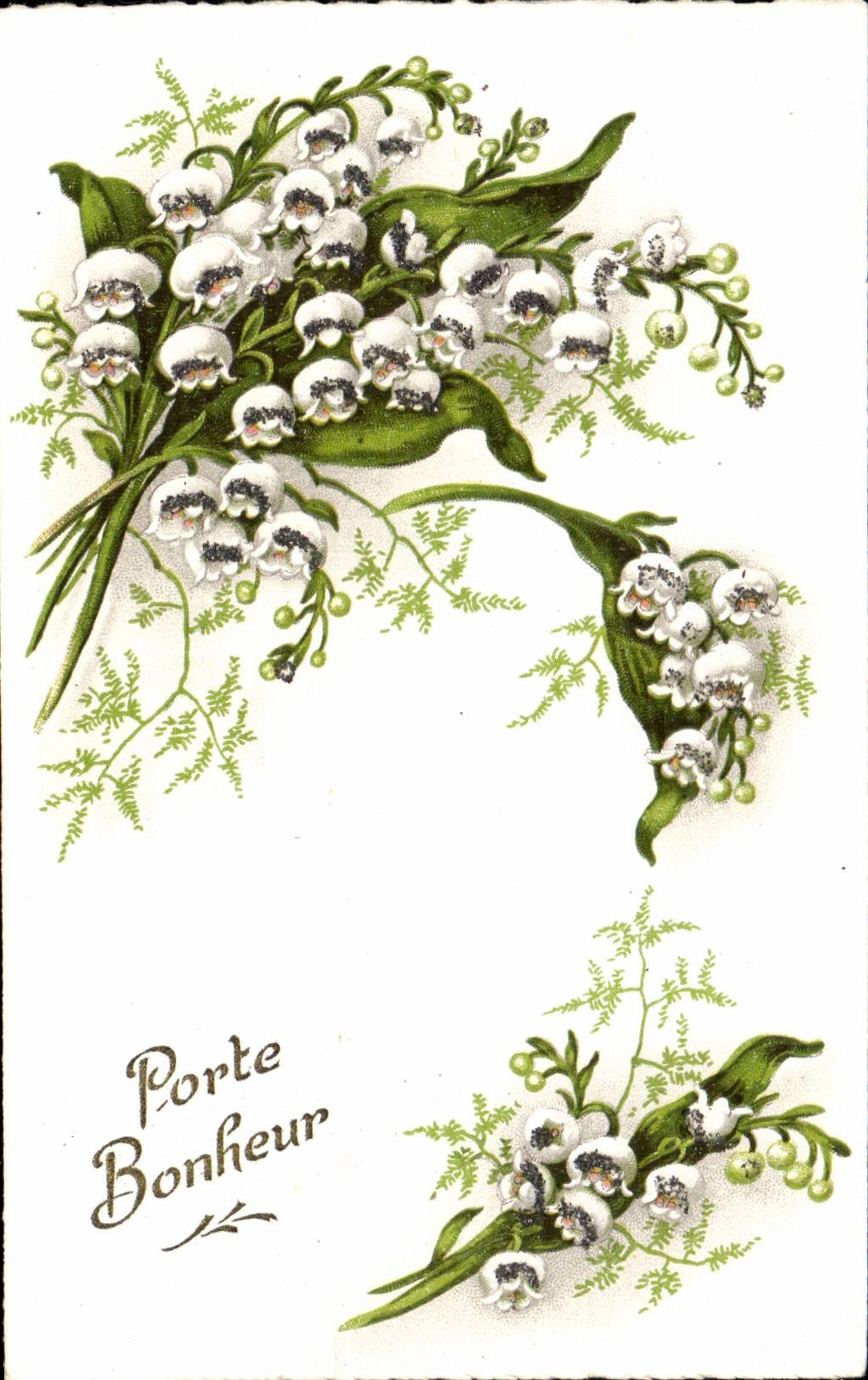 Fleurs Porte Bonheur - Muguet - Lily of the Valley - CPA 