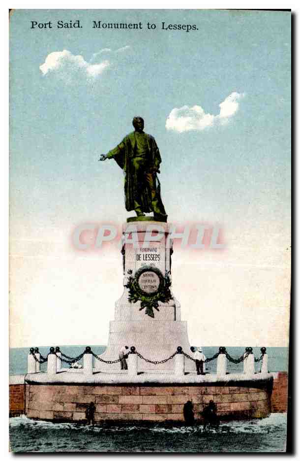 Afrique - Africa - Egypte - Egypt - Port Said - Monument de Lesseps - CPA 
