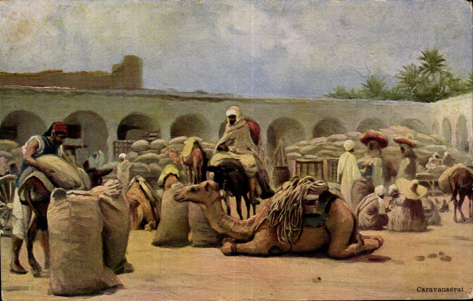 Afrique - Africa - Egypte - Egypt - Caravanserai - Chameau - Camel - CPA 