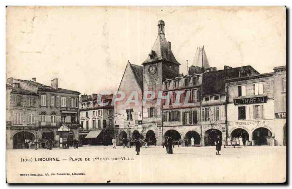 CPA Libourne Place De L Hotel De Ville